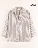 شومیز راه راه G00687 - 9