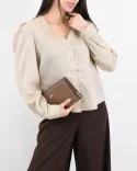 شومیز لینن دکمه دار G00676 - 3