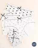 شورت سفید مشکی Y00492