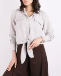 شومیز گره ای دو جیب G00727 - 1