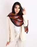 شال پلیسه طرحدار S00971