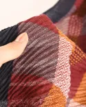 شال پلیسه طرحدار S00971 - 2