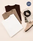 تیشرت یقه گرد G00761 - 1