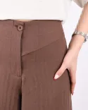شلوار لینن واید W00250 - 6