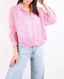 شومیز شیشه ای جلو گره G00777 - 2