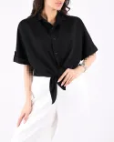 شومیز کراپ جلو گره G00769 - 1