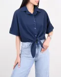 شومیز کراپ جلو گره G00769 - 3