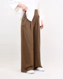 شلوار ویسکوز کمرکش G00824 - 2