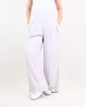 شلوار ویسکوز کمرکش G00824 - 4