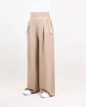 شلوار ویسکوز کمرکش G00824 - 5