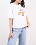 تیشرت کراپ ساحلی G00809 - 1