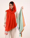شال پلیسه نخ S00167