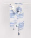 شال لینن راه راه S00213 - 1