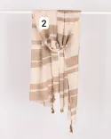 شال لینن راه راه S00213 - 2