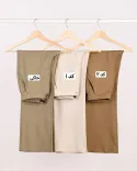 شلوار لینن نیم بگ R00498 - 2
