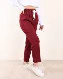 شلوار کتان بند دار H00163 - 9