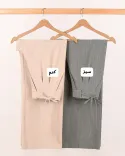 شلوار بگ بند دار C00225 - 7