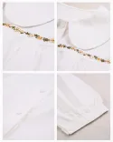 ست شومیز سارافون دکمه گل C00221 - 4