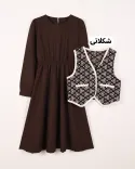 پیراهن ژیله دار ترمه C00175 - 5
