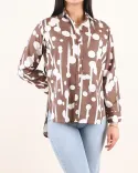 شومیز ساده و طرحدار اطلس C00325 - 10