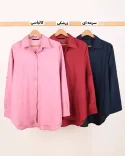 شومیز ساده و طرحدار اطلس C00325 - 6