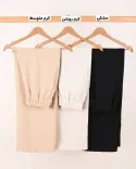 شلوار نیم بگ لینن حصیری C00355 - 10