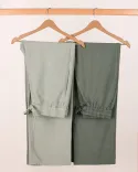 شلوار لینن کمربندی C00360 - 10