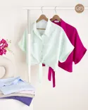 شومیز کراپ جلو گره ای C00418 - 14