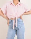 شومیز کراپ جلو گره ای C00418 - 3