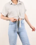 شومیز کراپ جلو گره ای C00418 - 5