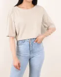 تیشرت کراپ آرام d00289 - 4