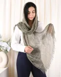 شال حریر شیفون ایتالیا S00670 - 1
