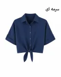 شومیز کراپ جلو گره G01182 - 7