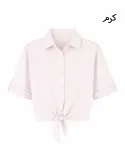 شومیز کراپ جلو گره G01182 - 6