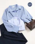 شومیز کراپ راه راه دیانا G01106 - 4