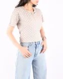 تیشرت کبریتی طرحدار G00870 - 14