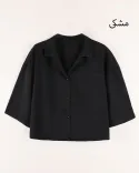 شومیز کراپ یقه کوباییOPPSI G00639 - 7