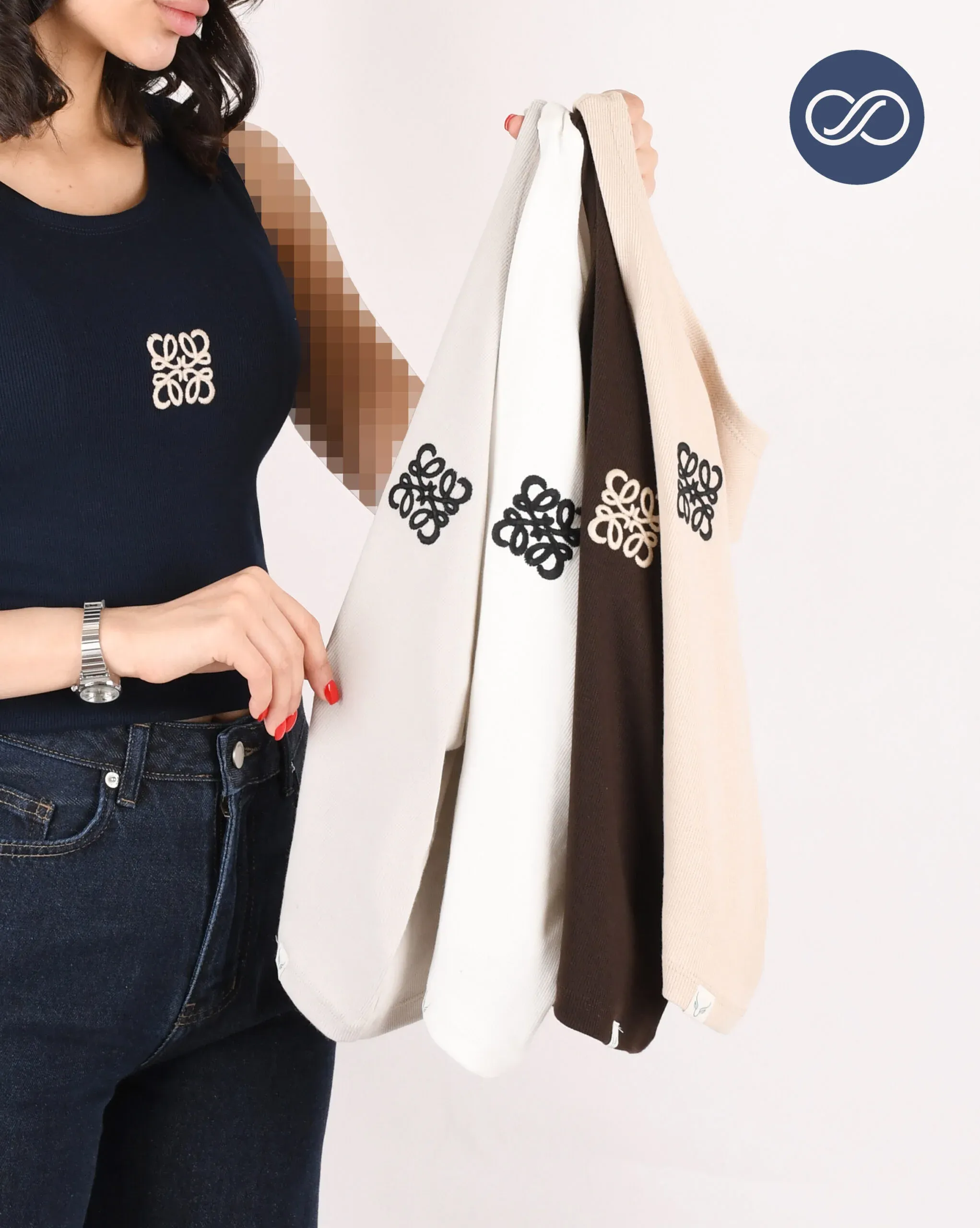 تاپ جلو گلدوزی G00394